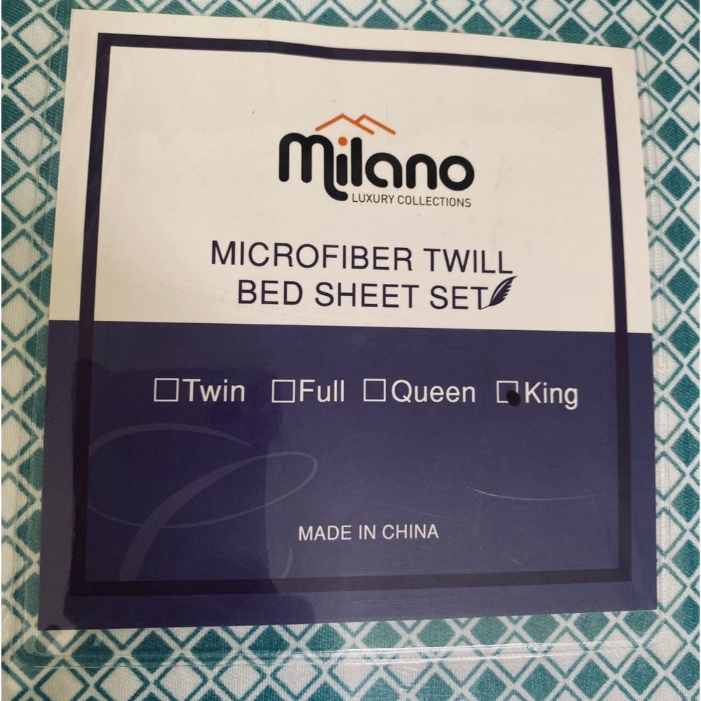 Milano LUXURY COLLECTIONS SET INCLUDES: kING SHEET SET